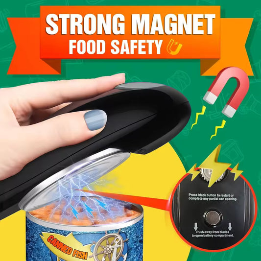 Electric Can Opener Battery Powered – One Touch Automatic Can Opener with Smooth Edge Cutting