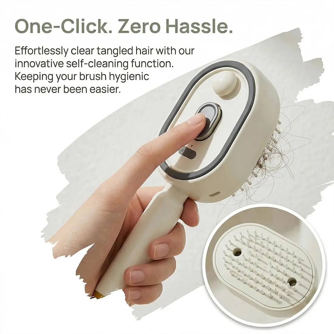 3 in 1 Electric Water Spray Reduce Frizz Anti-Static Retractable Steam Massage Comb.