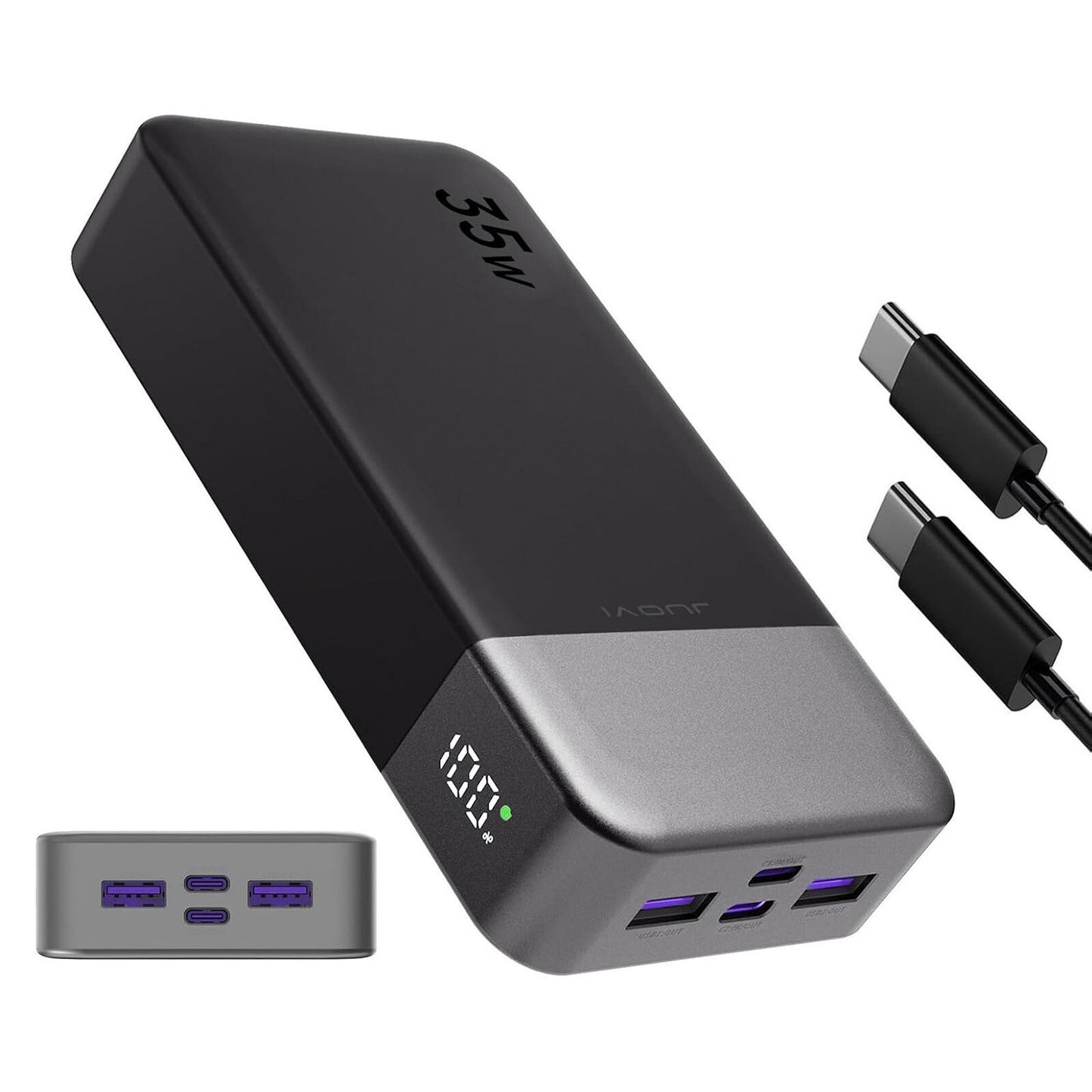 Power Bank 20000mAh 35W Charging Portable External Battery Backup For Cell Phone