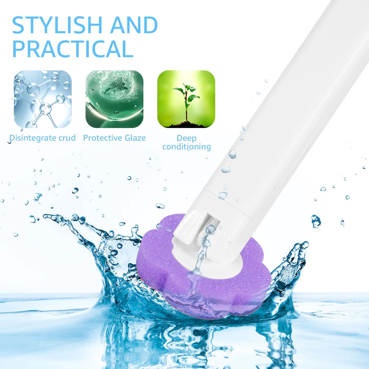 Silicone Toilet Brush with Long Handle