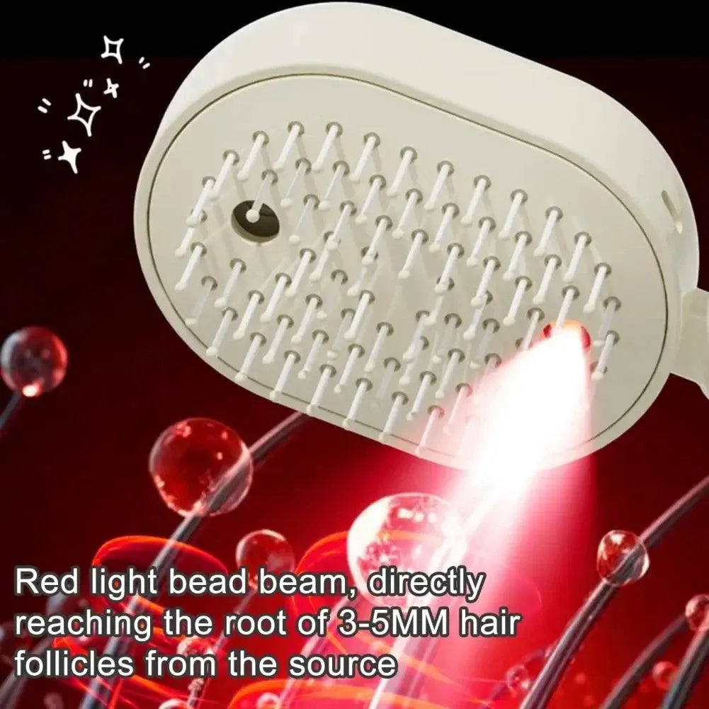 3 in 1 Electric Water Spray Reduce Frizz Anti-Static Retractable Steam Massage Comb.