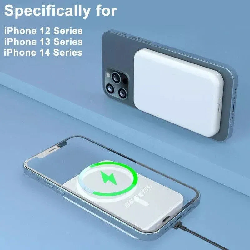 10000mAh Power Bank Magnetic Battery Pack Wireless Charger
