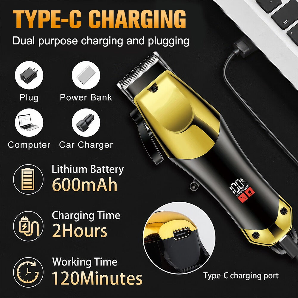 Professional Hair Clipper for Men, 3-piece Set, Beard Trimmer Shaver Set and Kit