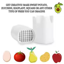 1PC French Fry Cutter & Vegetable Slicer – Manual Potato Chip Cutter, Rapid Food Chopper & Veggie Dicer Kitchen Tool