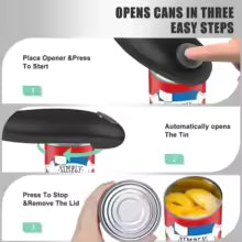 Electric Can Opener Battery Powered – One Touch Automatic Can Opener with Smooth Edge Cutting