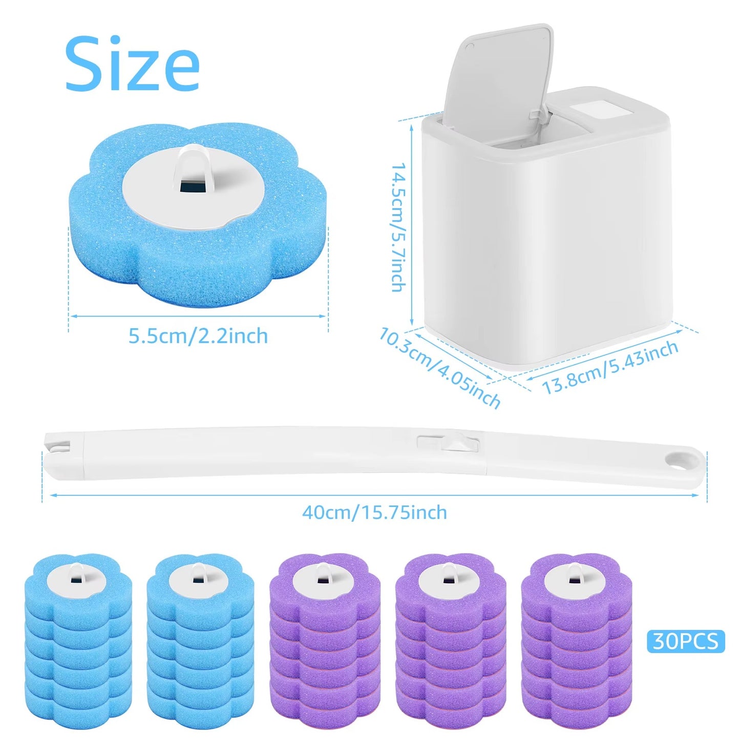 Silicone Toilet Brush with Long Handle