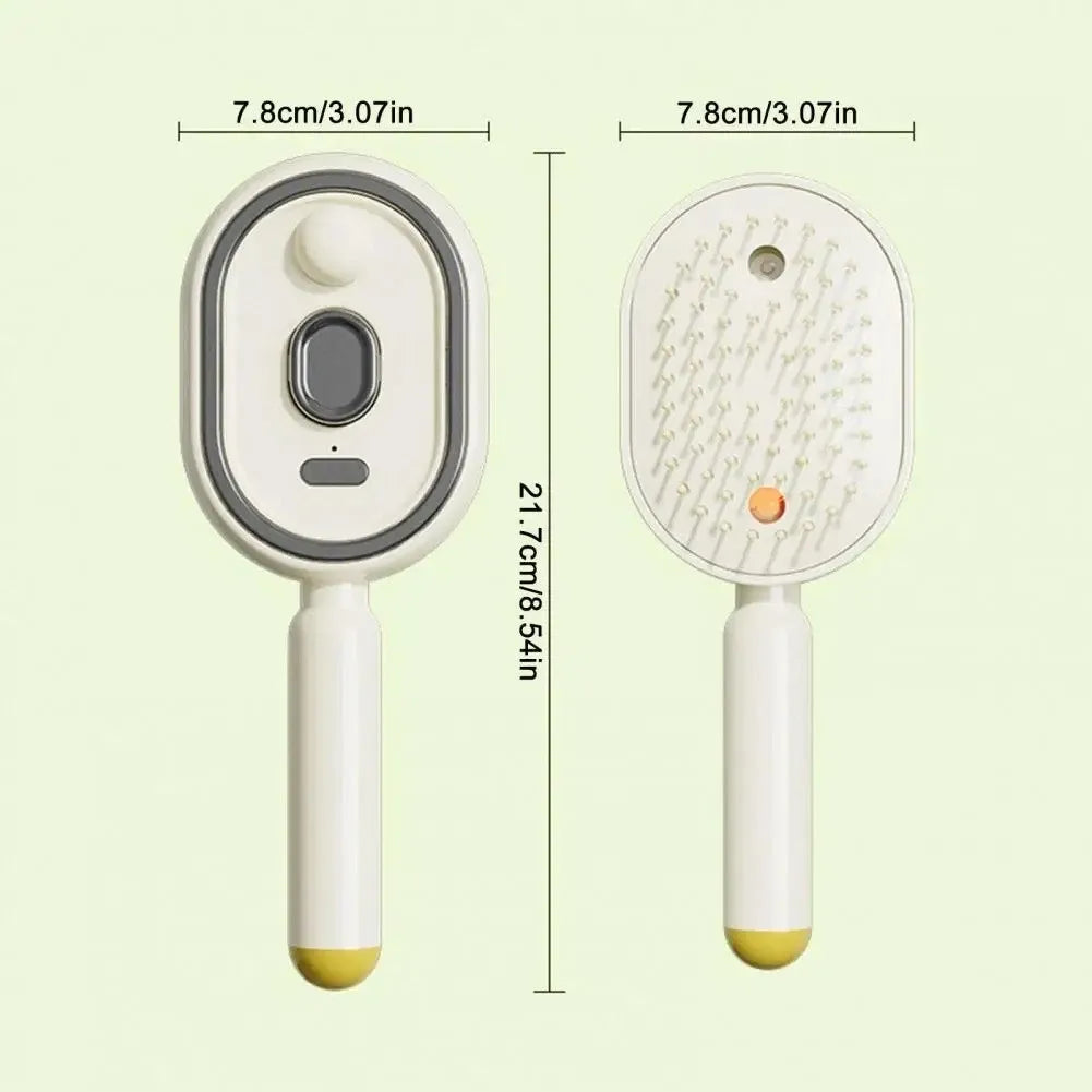 3 in 1 Electric Water Spray Reduce Frizz Anti-Static Retractable Steam Massage Comb.