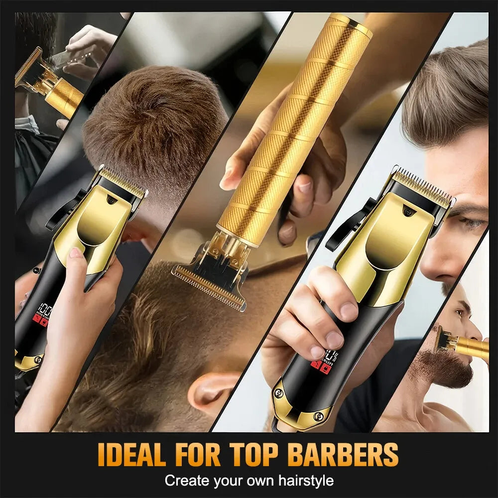 Professional Hair Clipper for Men, 3-piece Set, Beard Trimmer Shaver Set and Kit